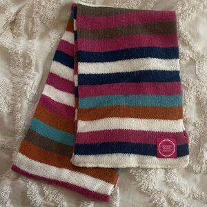 Joules Multicolor Striped Scarf - Pink, Blue, Brown